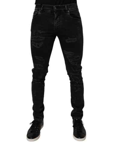 Slim Fit Distressed Jeans