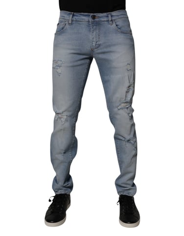 Slim Fit Distressed Jeans