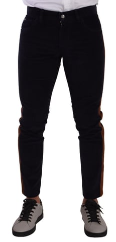 Casual Corduroy Pants Side Stripes