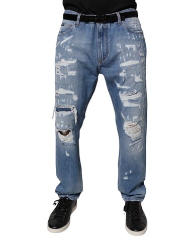 Ripped Denim Jeans Distressed Design