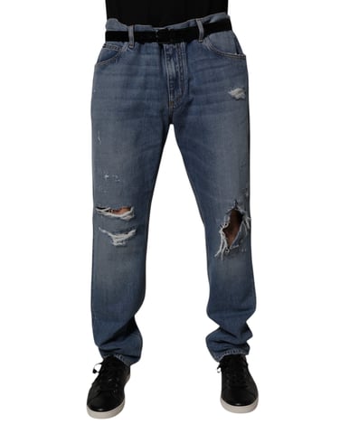Relaxed Fit Ripped Jeans