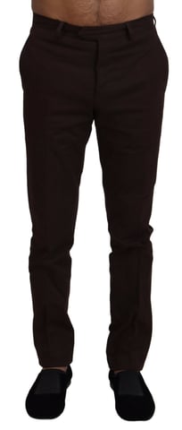 Dark Brown Dress Pants Flat Front Style