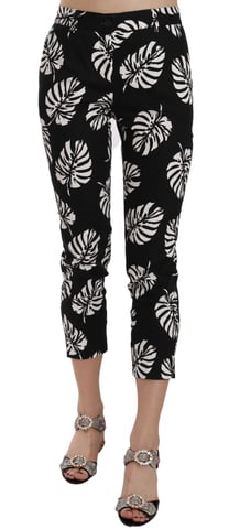 Dolce Gabbana Cropped Trousers Floral Print