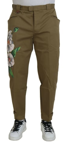 Floral Print Trousers Casual Style