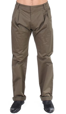 Pleated Dress Pants Olive Green
