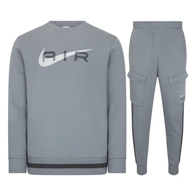 Nike Air Crew Neck Tracksuit Set Grey
