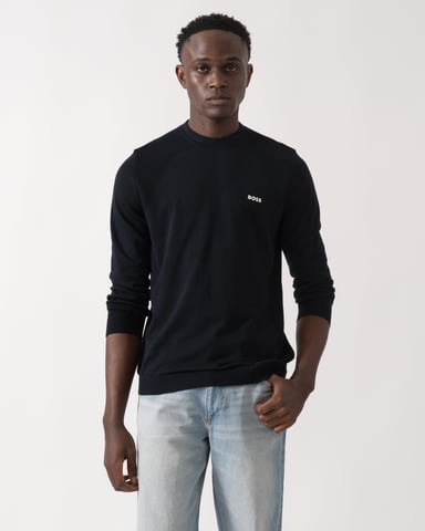 Momentum-Lite Crew Neck Jumper in Dark Blue
