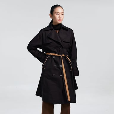 Trench with contrasting belt