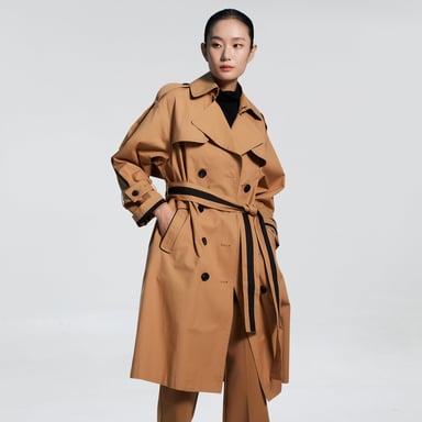 Trench with contrasting belt
