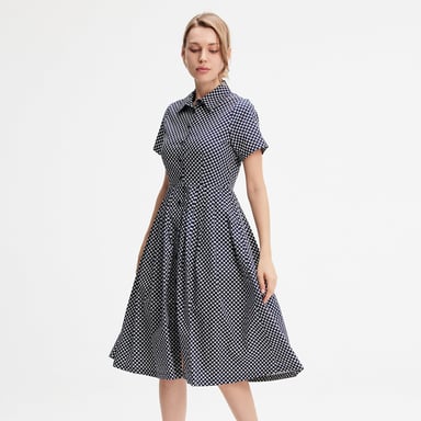Cotton shirt dress