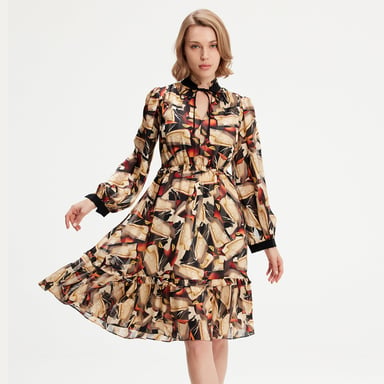 Tunic dress with graphic print