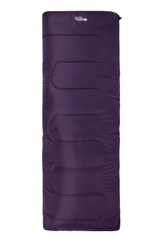 'Basecamp 200' Sleeping Bag with Two Way Zip Summer Camping Sack Bed Purple