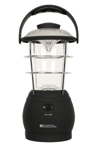 'Wind Up' Lantern with Carry Handle Camping Light Outdoor Torch Black