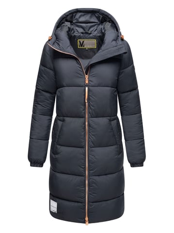 Marikoo long women’s quilted winter coat with hood – Nomadiaa
