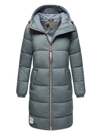Marikoo long women’s quilted winter coat with hood – Nomadiaa