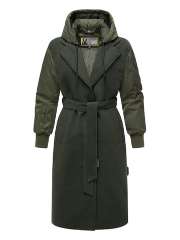 Marikoo women’s belted wrap coat with detachable hood – Tjadee