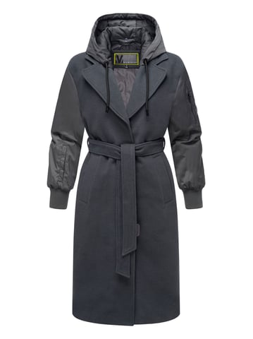 Marikoo women’s belted wrap coat with detachable hood – Tjadee