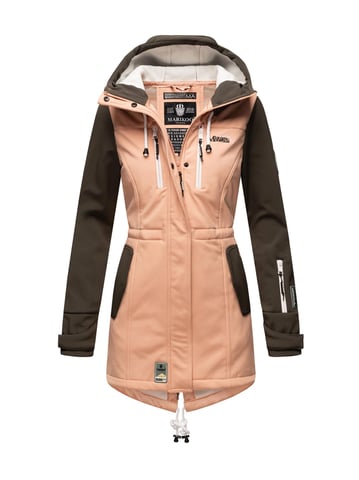 Marikoo long women’s quilted jacket Abendsternchen with detachable hood