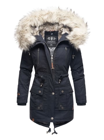 Navahoo Premium Women’s Winter Jacket Honigfee – Warm Parka with Detachable Faux Fur Collar