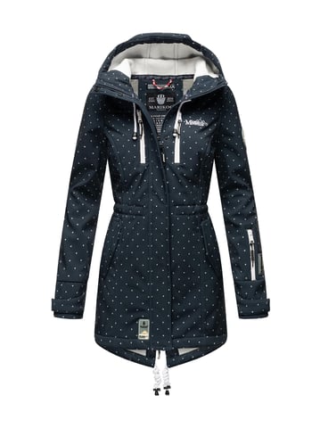 Marikoo long women’s quilted jacket Abendsternchen with detachable hood