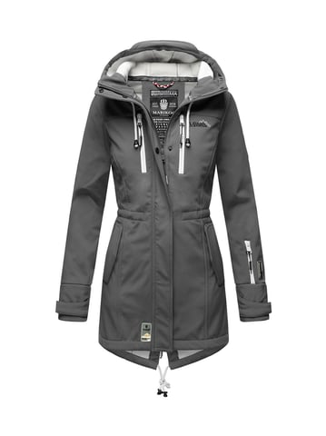 Marikoo long women’s quilted jacket Abendsternchen with detachable hood