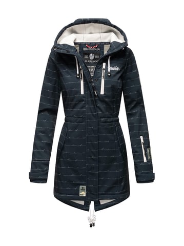 Marikoo long women’s quilted jacket Abendsternchen with detachable hood