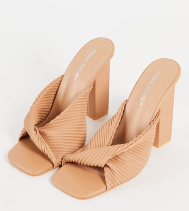 Public Desire Wide Fit Beachbabe flatform sandals in neon pink