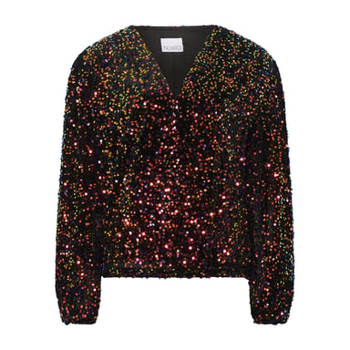 Teagan Wrap Blouse in Black