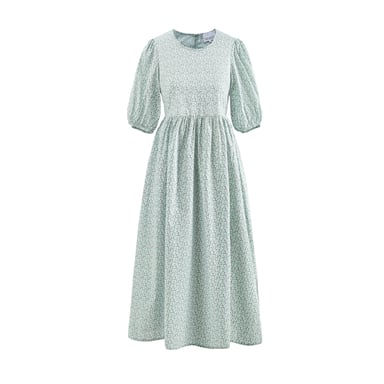 Casey Dress Cotton Poplin in Green