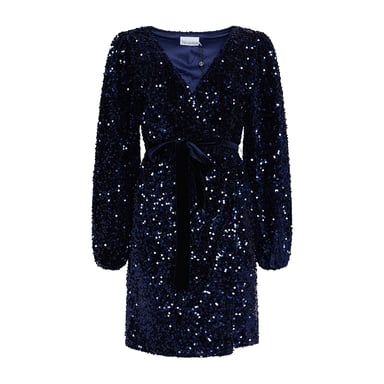 Teagan Wrap Dress in Blue