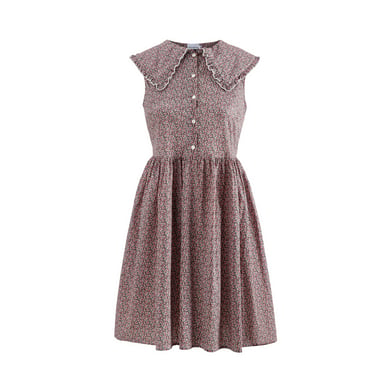 Cilla Dress Cotton Poplin in Pink