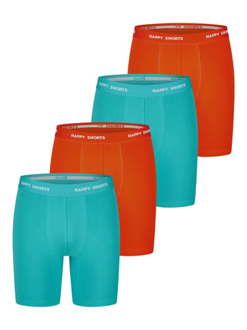 Happy Shorts Messrs Retro Boxer Neon Long 4-Pack Retro Shorts, Vintage Boxers,