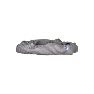 Ribbed Knit Scarf Gray