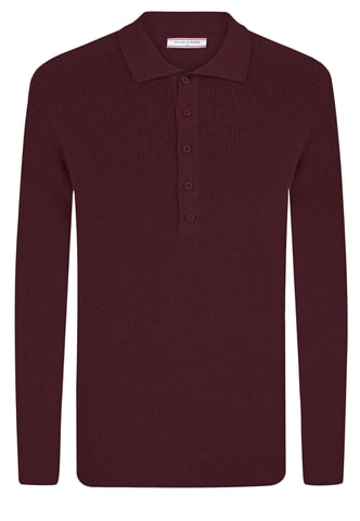 Pullover Polo Neck Buttoned Pullover