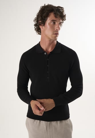 Pullover Polo Neck Buttoned Pullover