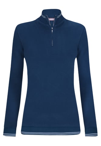 Pullover Half-Zip Knit Sweater