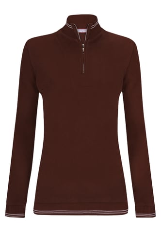 Pullover Half-Zip Knit Sweater