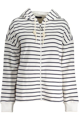 Breton Stripe Zip Hoodie