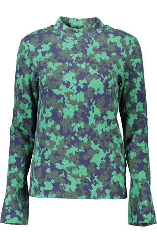 Blommig Mock Neck Tröja Ga9006