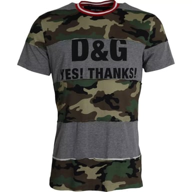 Camouflageprint Tshirt Yes Thanks