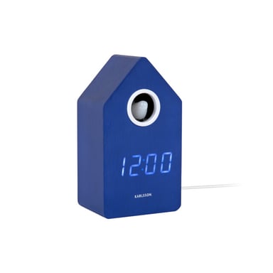 Karlsson wekker cuckoo led cobalt blue