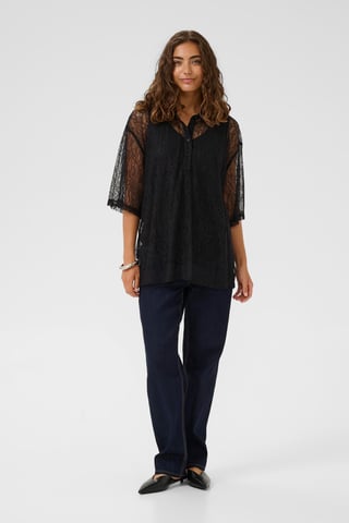 CUkasi Lace Tee Blouse with short sleeve Oversize fit