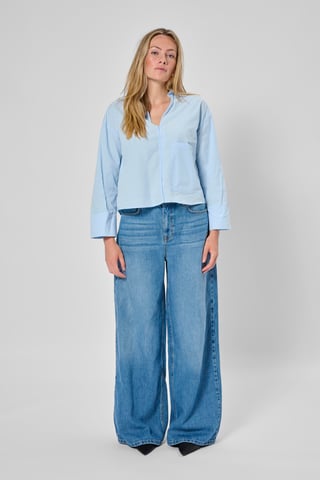 MWSunna Boxy Short Shirt Long sleeved shirt Box fit