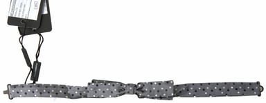 Grey Polka Dot Bow Tie