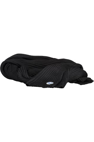 Ribbed Knit Scarf Black