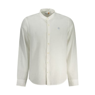 Linen Shirt Mandarin Collar Long Sleeve