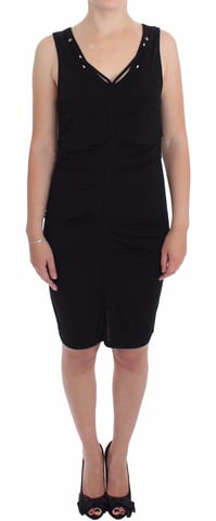 Roccobarocco Sleeveless Ruched Jersey Dress