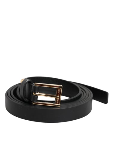 Leather Belt With Gold Buckle