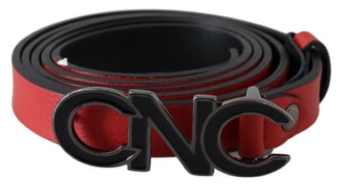 Costume National Belt Red Leather