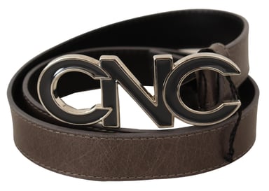 Cnc Logo Buckle Belt Leather Belt